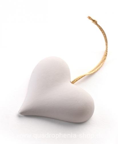 Duftstein Anhänger Herz weiss